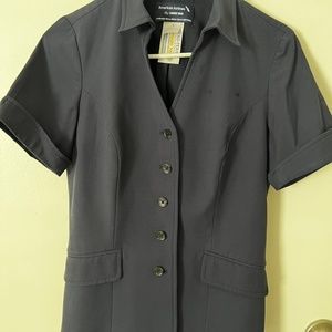 American Airlines uniform navy blue SS shacket